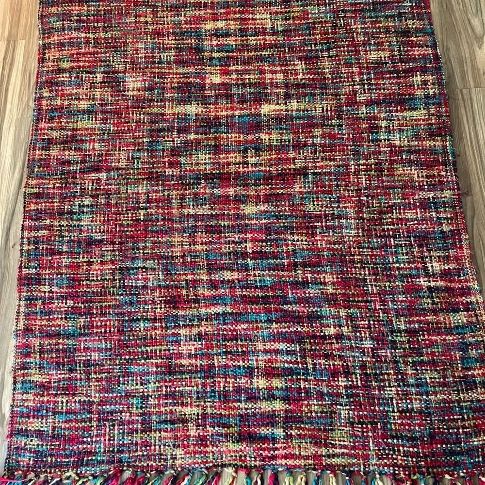 Bright Vibrant Multicolor Rainbow Color Throw Blanket  50”x60”